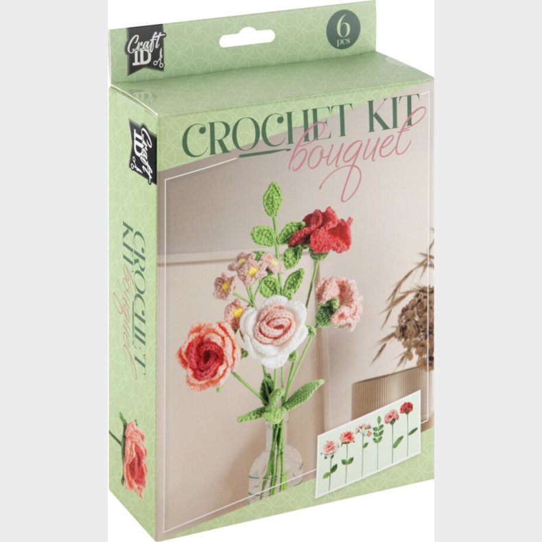 Crochet Kit Hklest Flowers - Pink