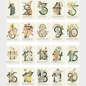 Dkkeserviet Til Brn - Blomstertal - Ottilia Adelborg - Assorteret