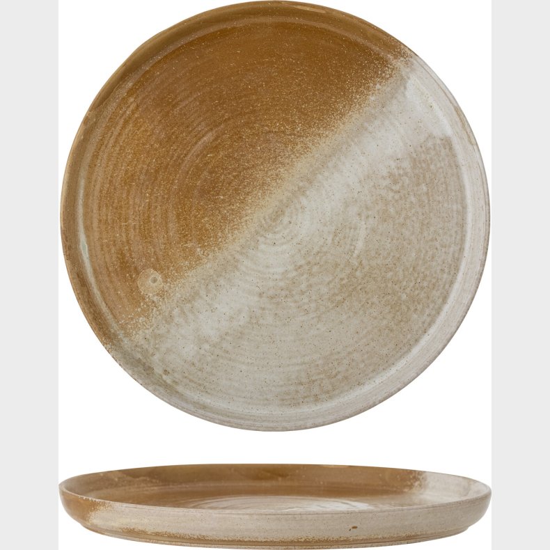 Creative Collection - Dahlia Serveringsfad - Brun - Stentj Keramik