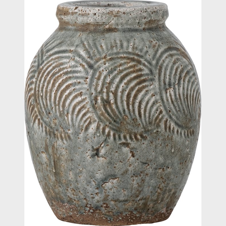 Bloomingville - Damian Deko Vase - Grn - Terrakotta - H 22 Cm