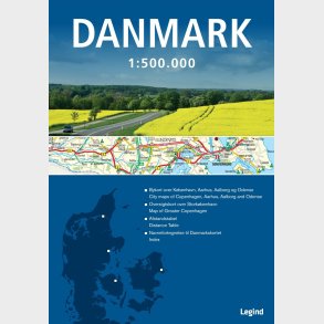 Danmarkskort Bl� - Bog
