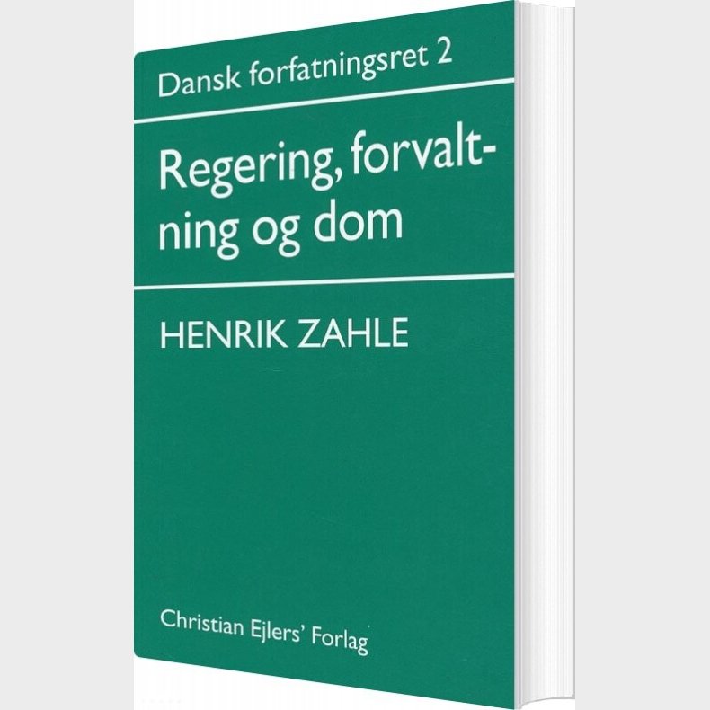 Dansk Forfatningsret 2 - Henrik Zahle - Bog