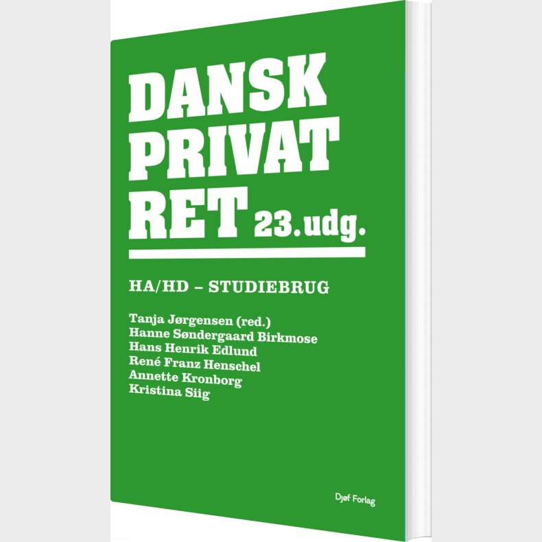 Dansk Privatret Ha Og Hd - Tanja J�rgensen - Bog