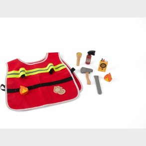 Dantoy - Brandmandss�t I Tr� Til B�rn - 10 Dele