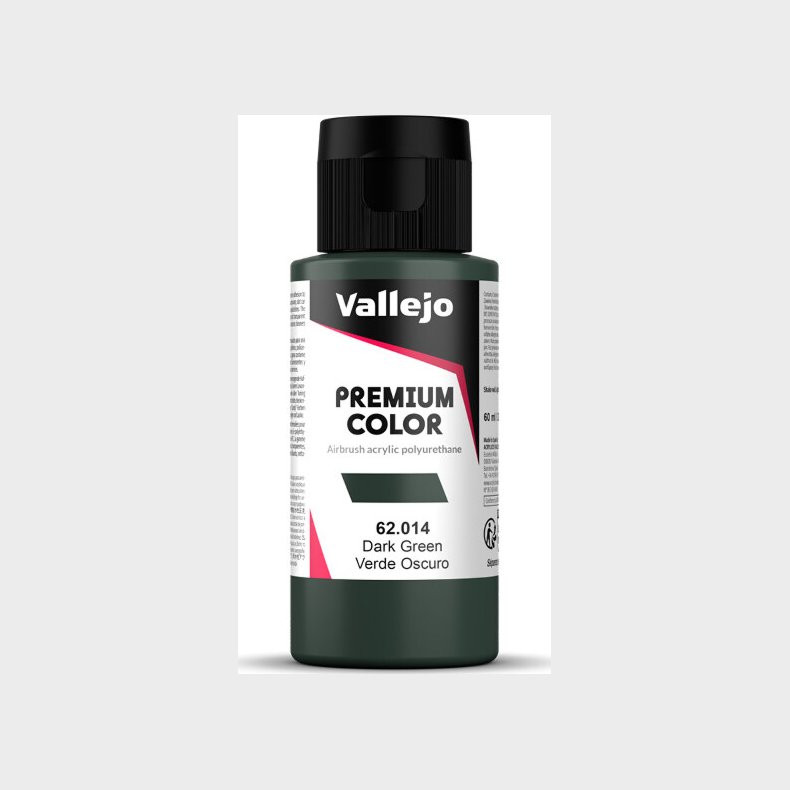 Vallejo - Premium Airbrush Maling - M�rkegr�n 60 Ml