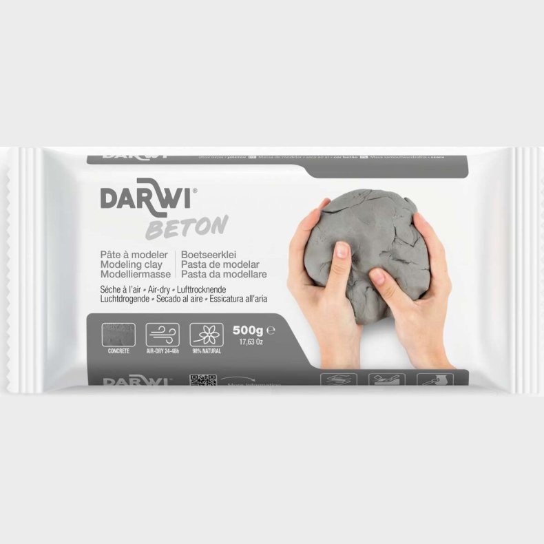Darwi Beton Modellermasse 500g Gr� - Cernit