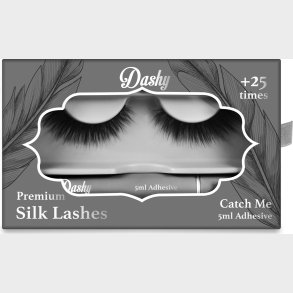 Dashy - Premium Silk Lashes + 5 Ml Adhesive Catch Me - Kunstige jenvipper