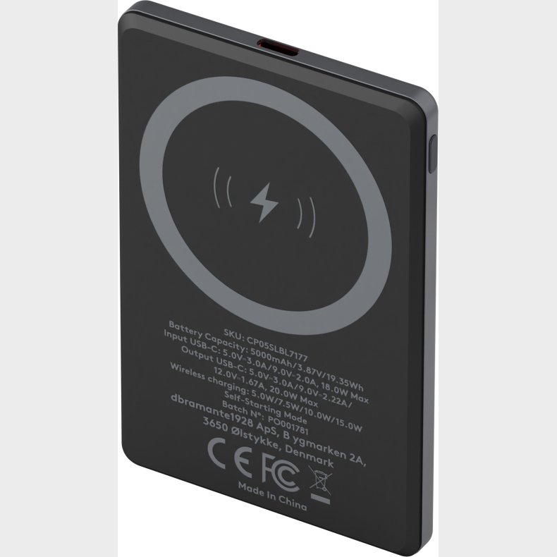 Dbramante1928 - Re-charge - Power Bank 5k Magsafe - Grey