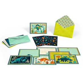 Djeco | F�dselsdagsinvitationer - Dinosaur, 8 stk