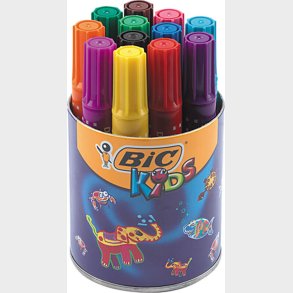 Decoralo Jumbotusch - Tykkelse 4 Mm - Assorterede Farver - 12 Stk.