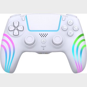 Deep Explorer Wireless Controller White Ps4 / Ps3 / Pc