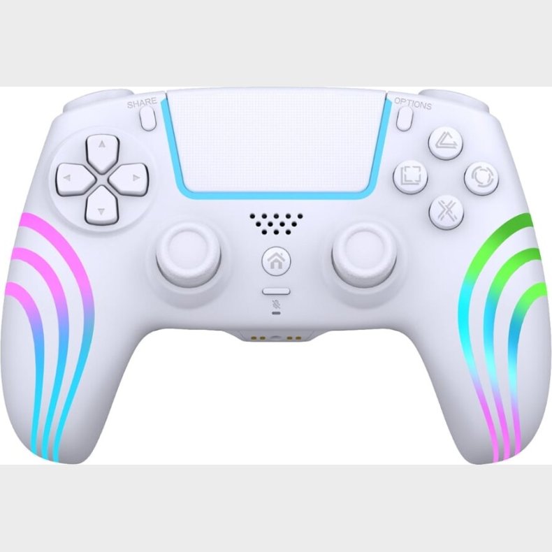 Deep Explorer Wireless Controller White Ps4 / Ps3 / Pc