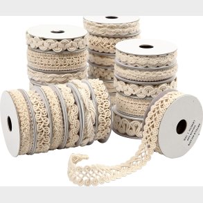 Dekorationsbnd - B 6-18 Mm - Creme - 56x0,9 M