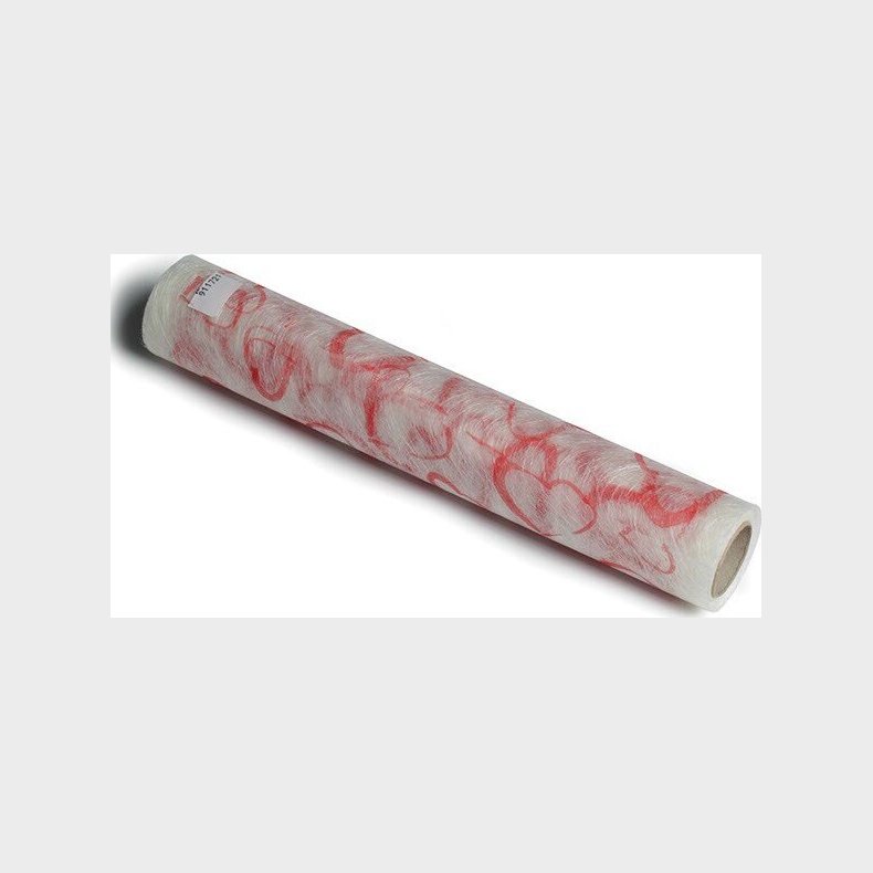 Sizoflor - Bordlber Med Hjerter - Hvid Rd - 30 Cm