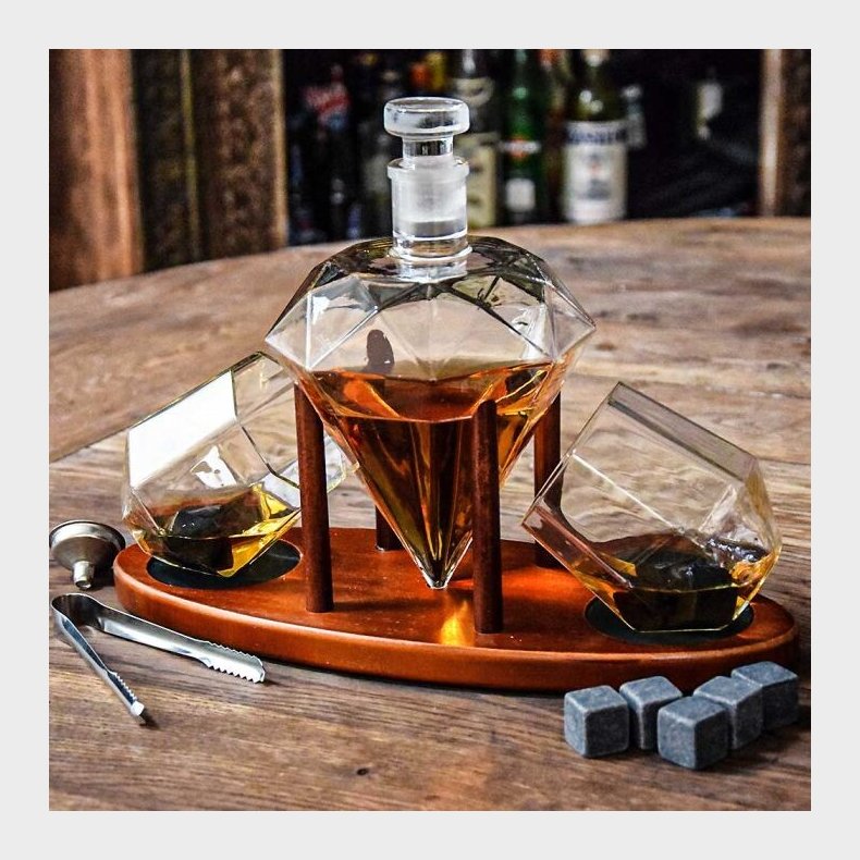Diamant Karaffel St Med Glas Til Whisky