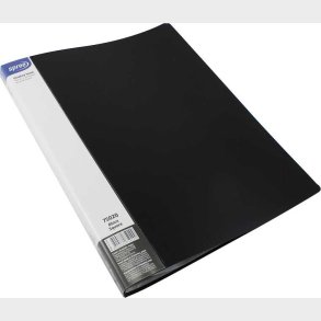 Demomappe A4 Med 20 Faste Lommer - Sort