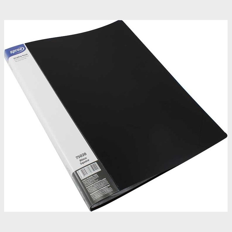 Demomappe A4 Med 20 Faste Lommer - Sort