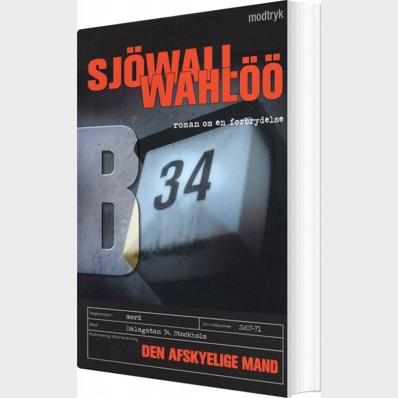 Den Afskyelige Mand - Sjwall - Bog