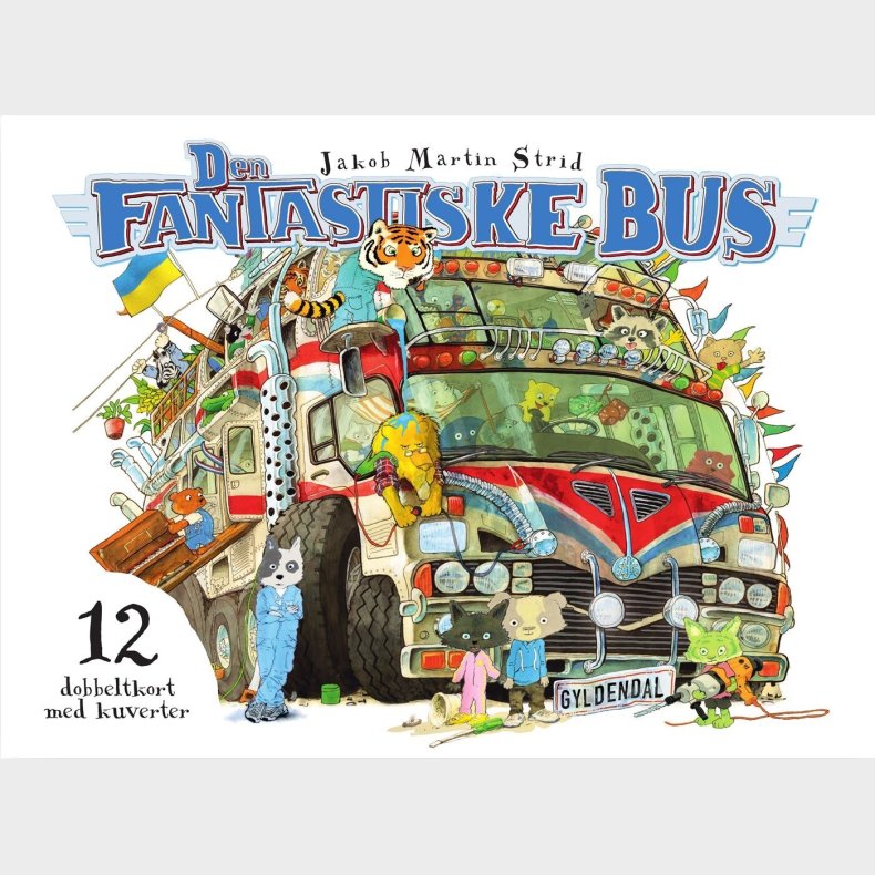 Den Fantastiske Bus Postkort - 12 Stk