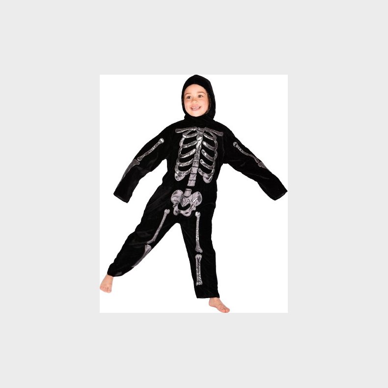Skelet Kostume - Dragt Til B�rn - Deluxe - 6 �r - Den Goda Fen