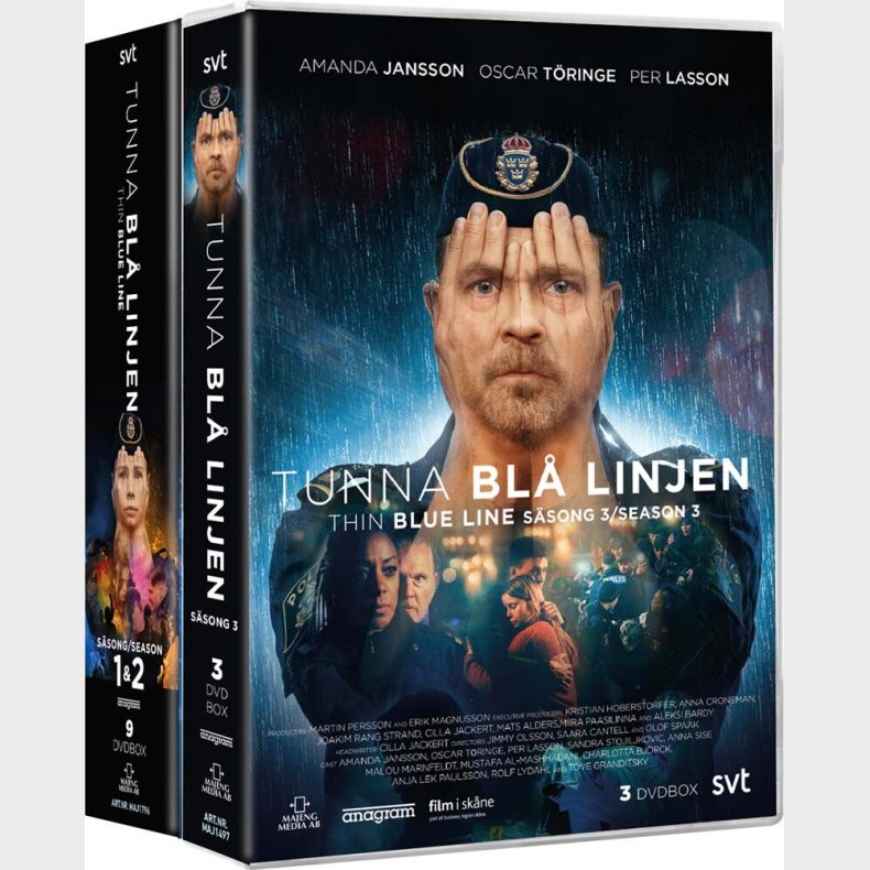 Den Tynde Bl Linje - Sson 1-3 - DVD - Tv-serie
