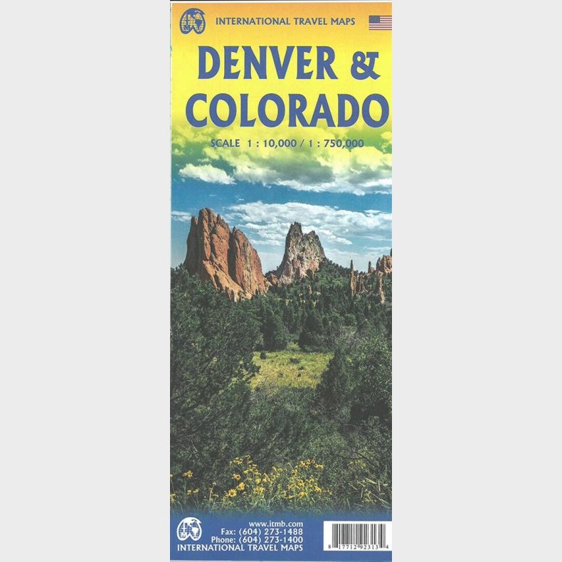 Denver & Colorado Travel Reference Map - English book