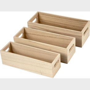 Depotkasser - H 6,5-7,5 Cm - L 22+23,5+25 Cm - B 6,5+7,5+8,5 Cm - 3 Stk.