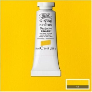 Winsor & Newton - Akvarelfarve - Gouache - Brilliant Yellow 14 Ml