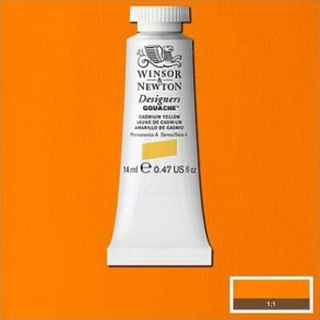 Winsor & Newton - Designers Gouache Maling - Cadmium Yellow 14 Ml