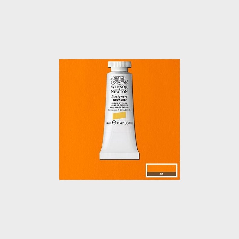 Winsor & Newton - Designers Gouache Maling - Cadmium Yellow 14 Ml