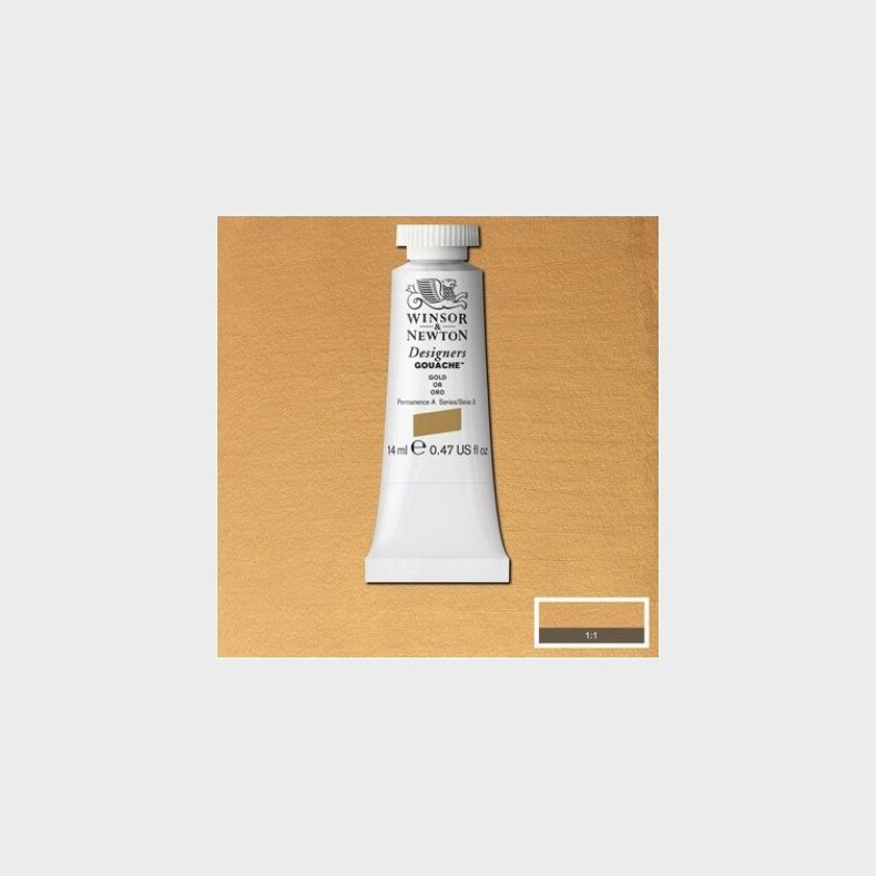 Winsor & Newton - Akvarelfarve - Gouache - Guld 14 Ml