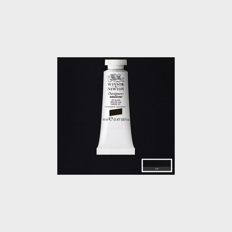 Winsor & Newton - Designers Gouache - 14 Ml - Jet Sort