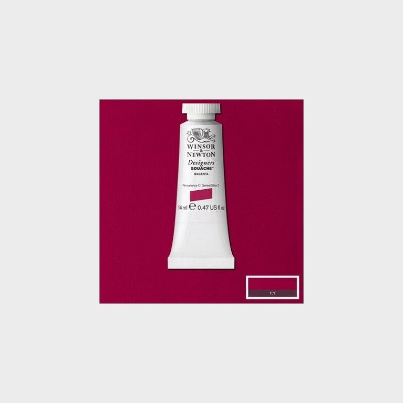 Winsor & Newton - Akvarelfarve - Gouache - Magenta 14 Ml