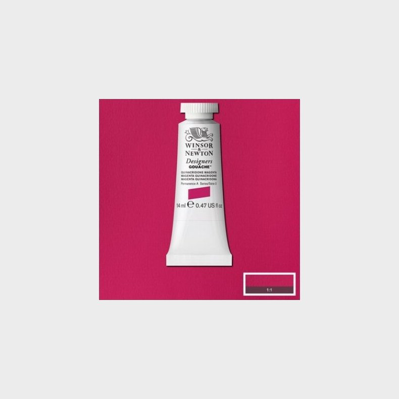 Winsor & Newton - Designers Gouache Maling - Magenta Quinacridone 14 Ml