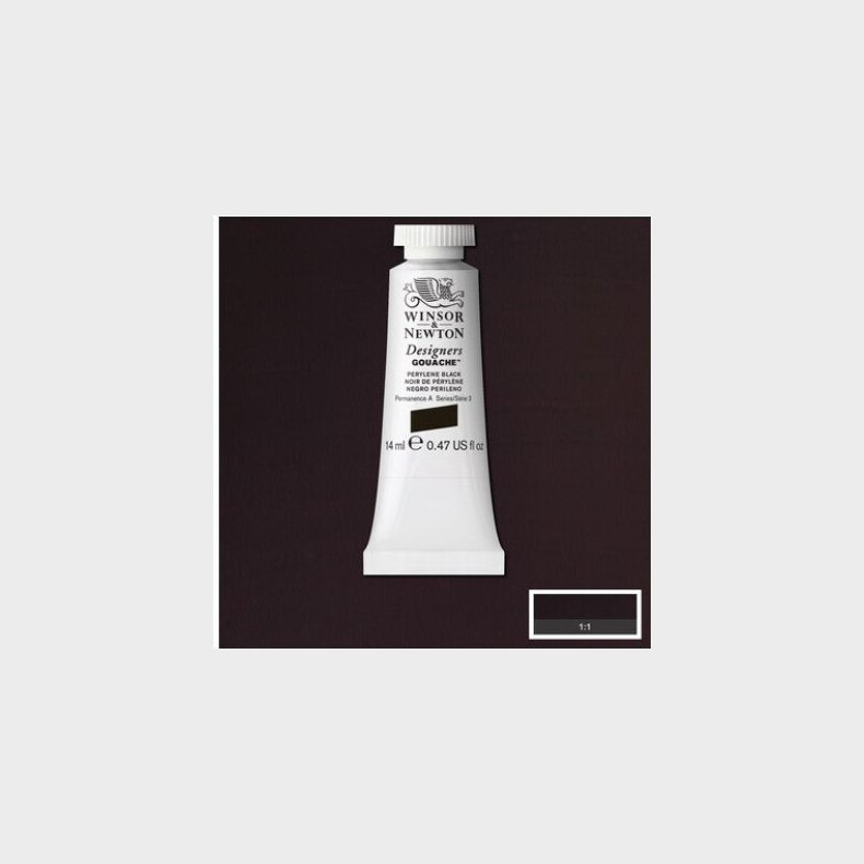 Winsor & Newton - Designers Gouache Maling - Perylene Black 14 Ml