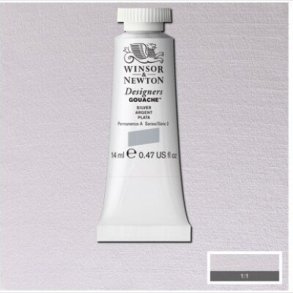 Winsor & Newton - Akvarelfarve - Gouache - S�lv 14 Ml