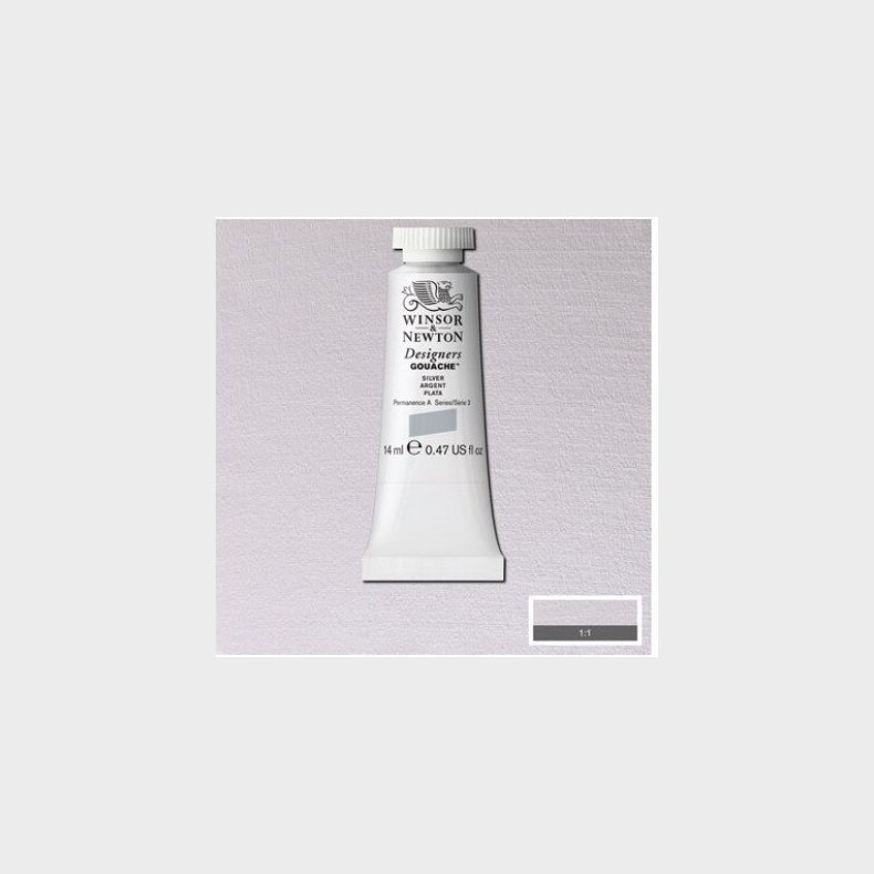 Winsor & Newton - Akvarelfarve - Gouache - S�lv 14 Ml
