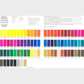 Winsor & Newton - Designers Gouache Colour Chart - 7540704 -