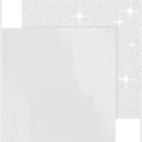 Designpapir - Glimmer - 30,5x30,5 Cm - 120+128 G - Hvid - 2 Ark