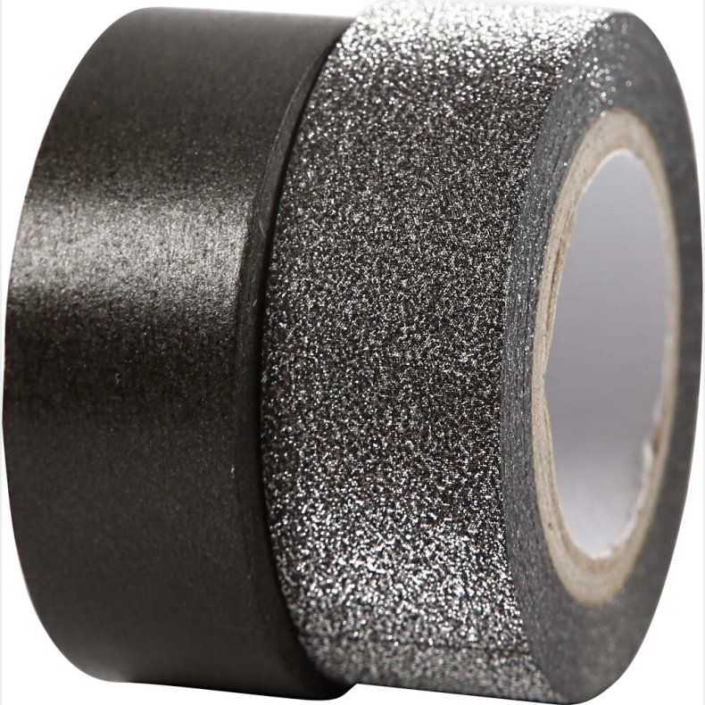 Designtape - B 15 Mm - Sort - 2 Ruller