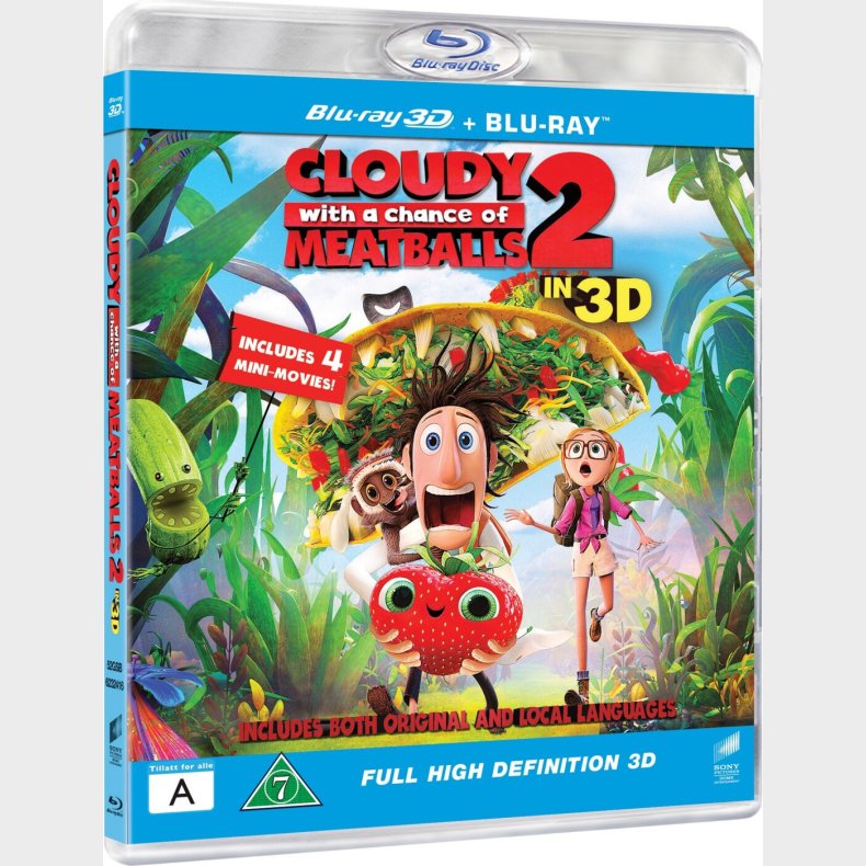 Det Regner Med Frikadeller 2 / Cloudy With A Chance Of Meatballs 2 - 3D Blu-Ray