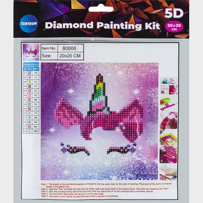 Diamond Painting 20 X 20 Cm - Unicorn - Centrum