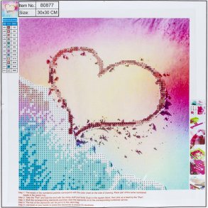 Diamond Painting 30 X 30 Cm - Hjerte - Centrum