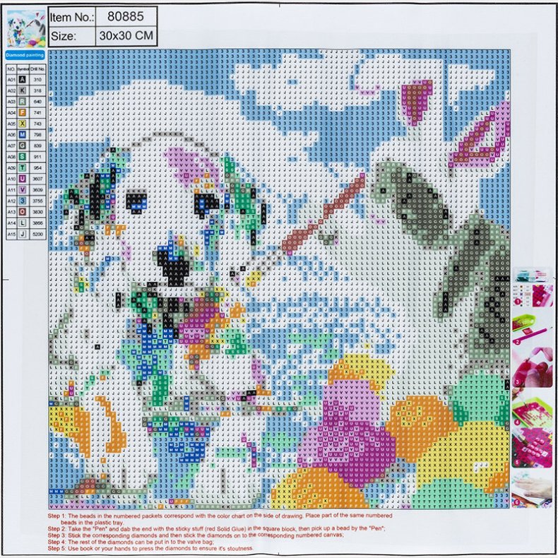 Diamond Painting 30 X 30 Cm - Hunde - Centrum