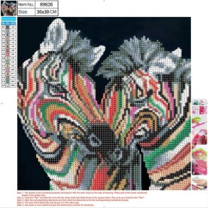 Diamond Painting 30 X 30 Cm - Zebraer - Centrum