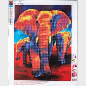 Diamond Painting 40 X 50 Cm - Elefanter - Centrum
