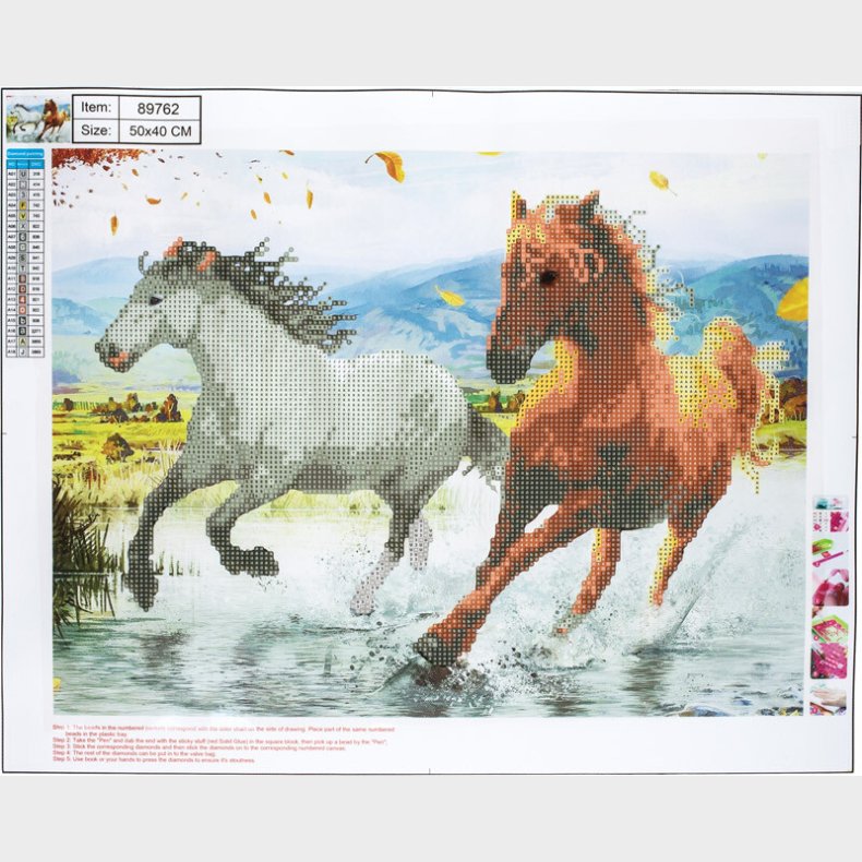 Diamond Painting 40 X 50 Cm - Heste - Centrum