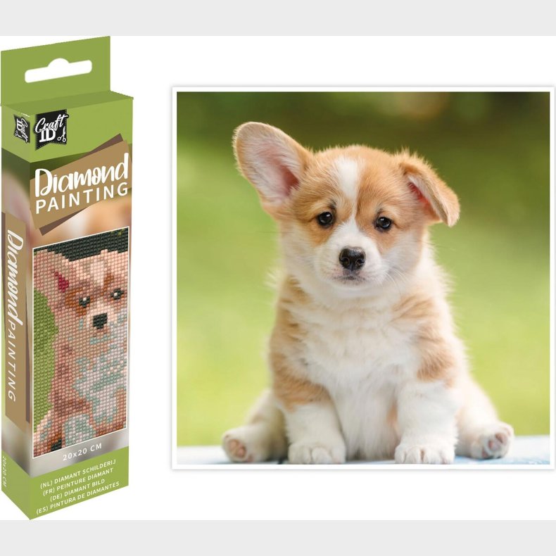 Diamond Painting - Hund - 20x20 Cm - Craft Id