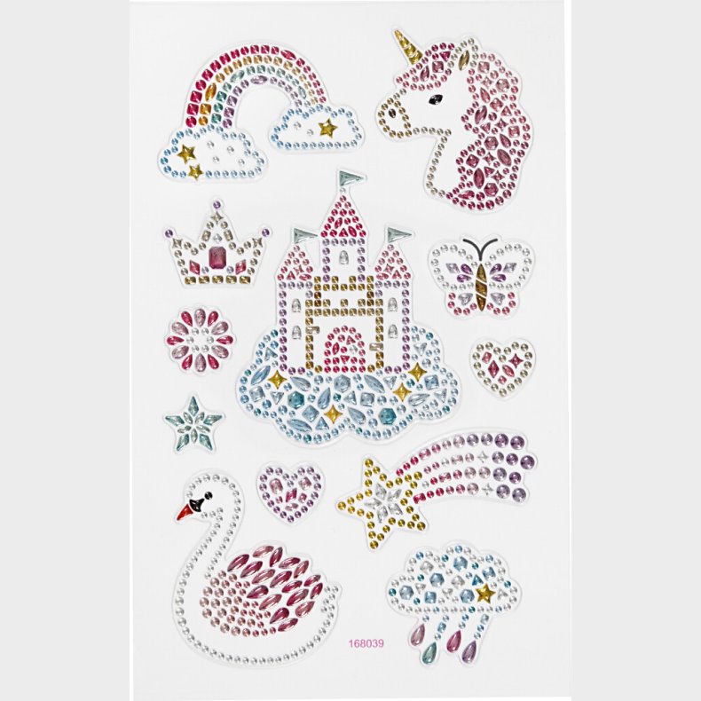 Enhjrning Klistermrker - Rhinsten