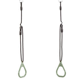 DICE | Gymnastikringe af plast - Salviegrn (sort reb)